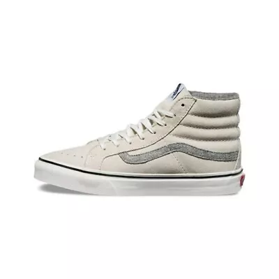 Vans Shoes Sk8-hi Slim Vintage Suede True White New Sale Skate Hi • $80.06