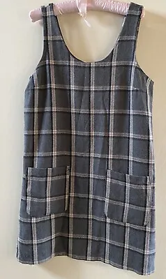 Pep&Co Grey Tartan Pinafore Dress Size 12 NWOT  • £4.50