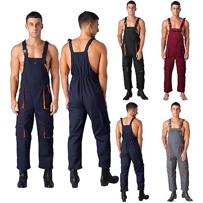 Mens Overalls Workwear Dungarees Fashion Brace S-4XL Suspender Male Jumpsuit • $38.17