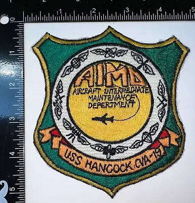 Cold War USN US Navy USS Hancock CVA-19 AIMD Aircraft Maintenance Dept Patch • $40