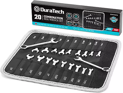 DURATECH Mini Wrench Set Midget Combination Wrench Set 20-Piece Metric & SAE • $29.07