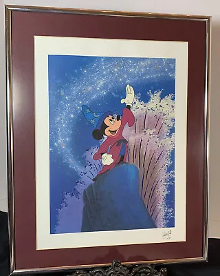 FANTASIA Framed Limited Edition Art Print W COA “MICKEY MASTER OF THE ELEMENTS” • $69.99
