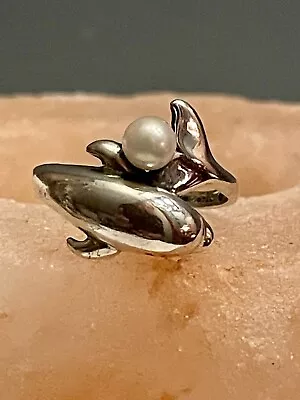 Kabana Sterling Dolphin Pearl Ring • $39.99