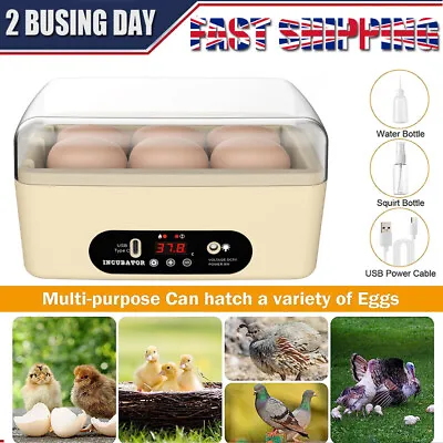 £30.99 • Buy Mini Egg Incubator Automatic Digital Poultry Egg Hatcher Egg Candler Hatching UK