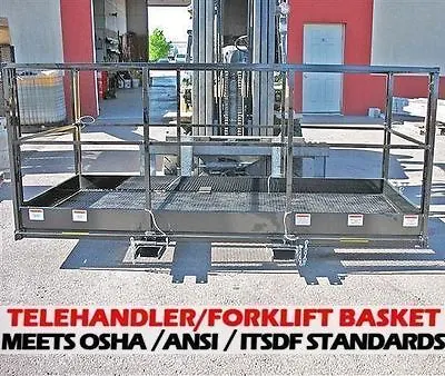 Work Platform Man Baskets For Telehandler-Forklifts2000 Lb.Capacity4' X 4' • $2600