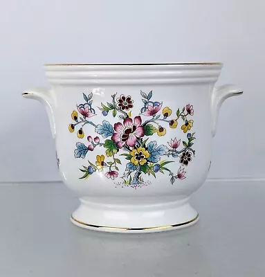 Coalport Porcelain Bone China Ming Rose Flower Planter Jardiniere Cache Pot 11cm • £16.95