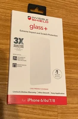 $6.90 • Buy Zagg InvisibleShield Glass+ Screen Protector For IPhone 8 / 7 / 6 / 6s - 4.7 