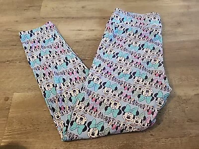 Lularoe Disney Minnie Mouse Leggings TC Tall And Curvy Light Blue • $7.99