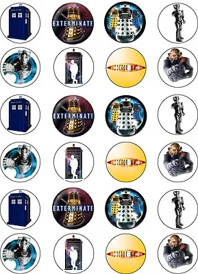 Dr Who Cupcake / Fairy Cake Wafer Paper Toppers X 24 • £1.20