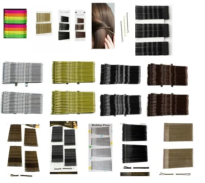 £2.85 • Buy Kirby Grip Wavy Bobby Pins Waved Hairpin Bob Hair Grip Slides Brown-Gold- Black
