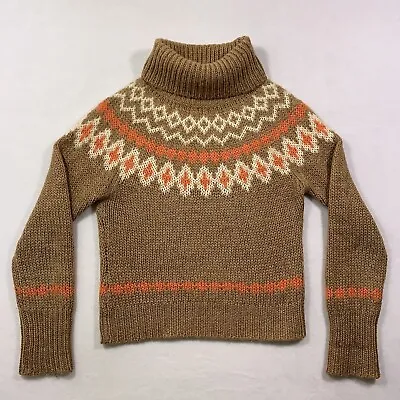 J. Crew Wool Sweater Women’s Small Nordic Fair Isle Turtleneck Long Sleeve S • $29.99