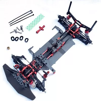 Metal & Carbon Fiber 4WD 1/10 Touring Car On-Road Drift RC Car Frame Kit Chassis • $299.99