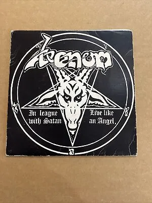 Venom  - In League With Satan = Neat 7 Single In Picture Sleeve • £50