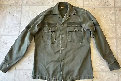 US Air Force OD Green Cotton Fatigue Long Sleeve Shirt • $10