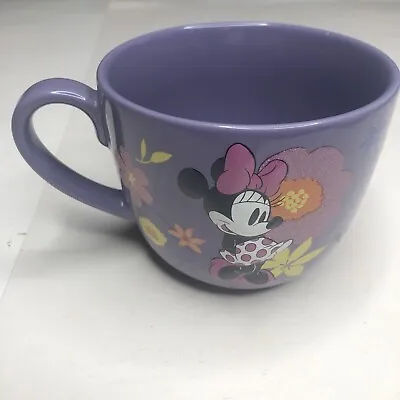 Vintage Minnie Mouse Coffee Mug Purple Disney Parks / 3D Embossed Image • $11.95