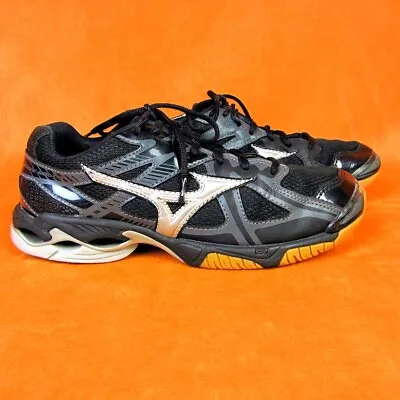 Mizuno Wave Bolt 4 Womens Shoes Black Silver Women's Volleyball Shoes Size 9 • $14.50