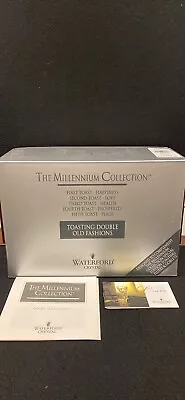 Waterford Crystal Millennium HAPPINESS 2 DOF Double Old Fashion Tumblers • $80