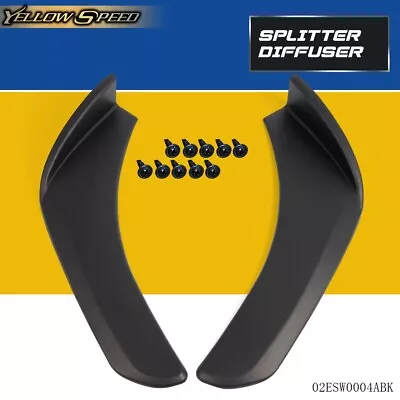 Bumper Lip Splitter Diffuser Chin Spoiler Canard Deflector Fit For Universal • $21.44