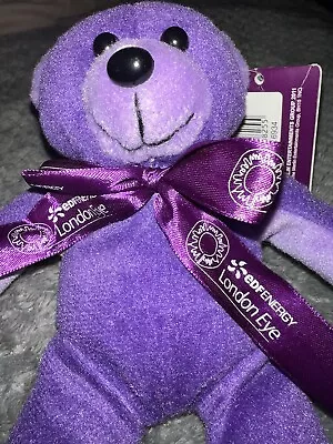 Purple Beanie Bear EDF Energy London Eye. • £4.95