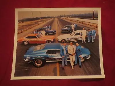 1969 Mickey Thompson Ford Mustang Race Team Photo • $9.99