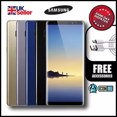 Samsung Galaxy Note 8 64GB Black  Color 4G LTE Android N950F -Grade A Condition • £109.99