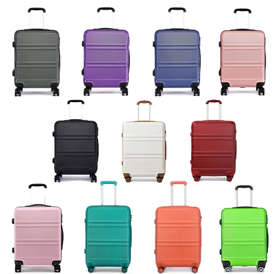 24 Inch Medium Lightweight Suitcase Spinner 4 Wheels Luggage Trolley Travel Case • £29.99