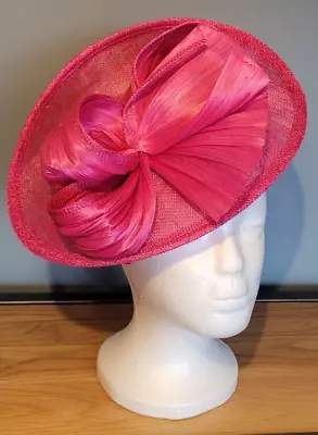 John Lewis Tilly Upturn Fascinator Magenta / Pink Wedding Christening Races • £24.99