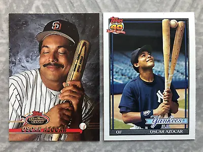 Lot Of (2) 1990's OSCAR AZOCAR  I Love My Bat  Funny Vintage Old Baseball Cards • $4.95