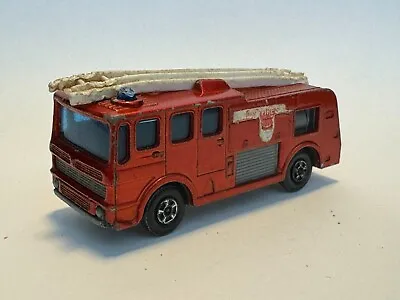 Vintage Matchbox Superfast No 35 1969 Merryweather Fire Engine Metallic Red • £0.99