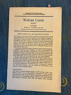 RARE Walmer Castle Publication And Map  O’Neil  • £15.99