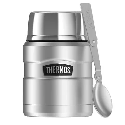 NEW Genuine Thermos Stainless Steel Vacuum Insulated Food Jar 470ml With Spoon! • $33.99