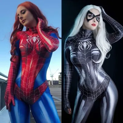 £20.99 • Buy Women Spiderman Cosplay Superhero Sexy Jumpsuit Costume Girl Outfit Show Gift