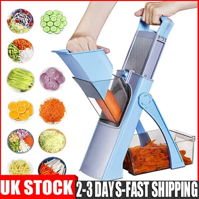 Safe Mandoline Vegetable Slicer Adjustable Vegetable Chopper Mandolin Kitchen • £24.89