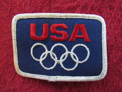 Team USA Olympics Olympic Rings Red White Blue Souvenir Embroidered Patch Twill • $5