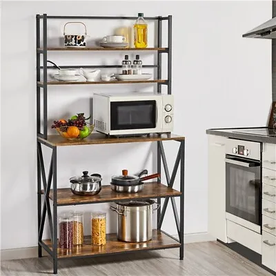 $99.99 • Buy Industrial 5-Tier Kitchen Baker’s Rack For Kitchen Microwave Stand With Storage