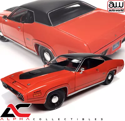 Autoworld Amm1268 1:18 1971 Plymouth Gtx 440-6 Hardtop (ev2 Tor Red) In Stock • $89.99