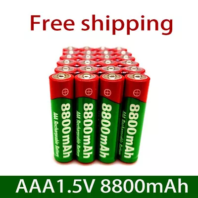 Rechargeable AAA Batteries AAA 1.5V 8800mAh Solar Light Torch Powerful Battery • $4.74