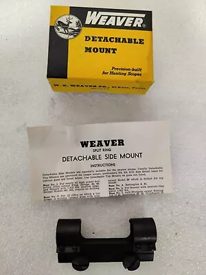 Vintage Weaver 3/4 Inch Side Mount Scope Ring Split Ring Detachable • $69.95