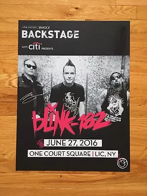 $170 • Buy Blink 182 Signed Poster Travis Barker Mark Hoppus Matt Skiba Autograph -No Frame