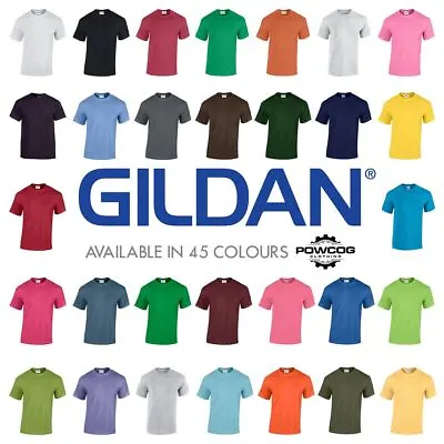 £5.35 • Buy Gildan Mens Heavy Cotton T Shirt Plain Short Sleeve Casual Cotton Top G5000 GD05