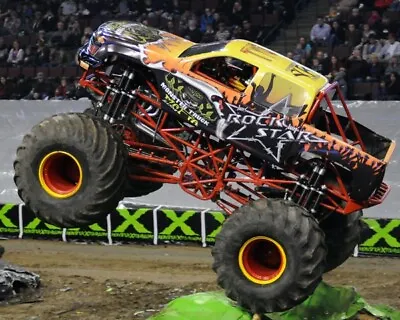 Rockstar Monster Truck Running On Track 8x10 Glossy Photo #b7 • $2.69