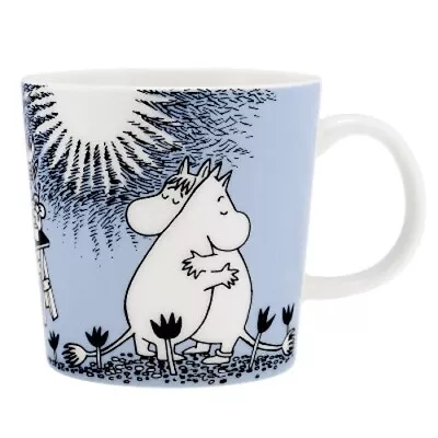 ARABIA Moomin Classic Mug Porcelain 0.3L Love Blue Japan Limited Mug Cup 2024 • $55