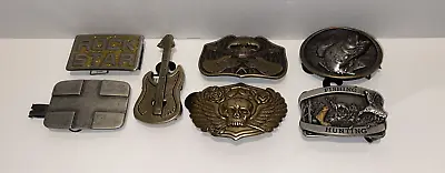 7 Pack Music Guitar Rock 'n' Roll Hunting Country Belt Buckle Skull Musician • $19.99