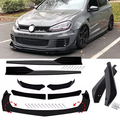 $54.99 • Buy For VW Golf GTI MK5 MK6 MK7 Front Bumper Lip Splitter Lower Spoiler Body Kit