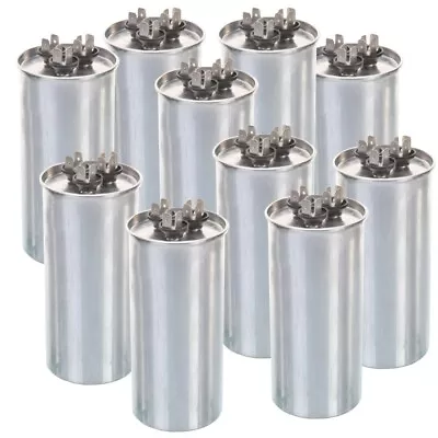 40/5 MFD UF ROUND Dual Run Capacitor 370 Vac Volts AC Motor 40+5  LOT 10 • $59.50