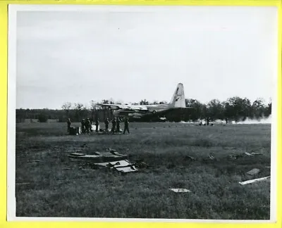 1964 USAF Lockheed C-130 Hercules 37840 LAPES Drop Normandy France 8x10 Photo • $9.99