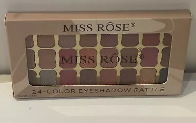 Miss Rose 24 Colour Eyeshadow Palette Shimmer Eye Shadow Glittery. Expires 2027 • £6.45