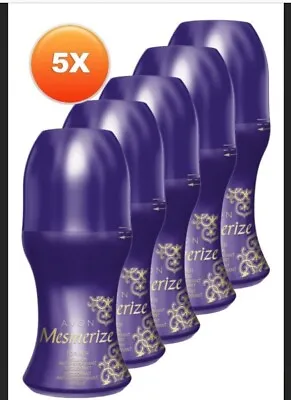 £10.99 • Buy 5 X Avon Mesmerize For Her Roll On Anti Perspirant Deodorant, 50ml, Sealed NEW