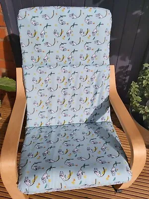 Ikea Poang Kids Chair Cover Slipcover Replacement Cover Cushion Washable • £17