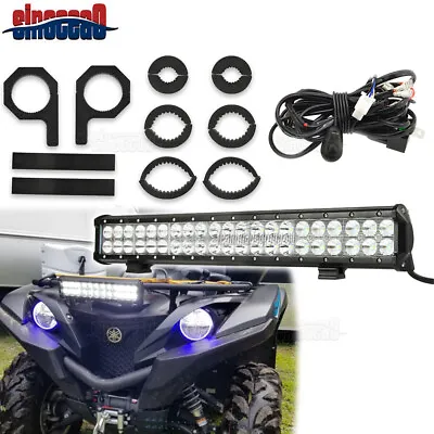 Front Round Bull Bar Bumper Tube 20  LED Light Bar Kit For Polaris Can-Am Yamaha • $62.09